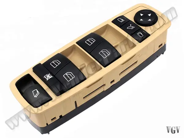 Mercedes GL Series X164 Glass Button Front Left Beige; Folding Mirror | WENDER MA2518300590BG