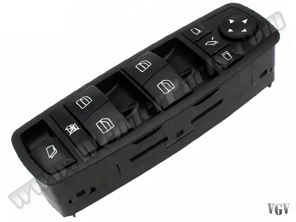 Mercedes GL X164 Glass Button Front Left Black Folding Mirror | WENDER MA2518300590BK