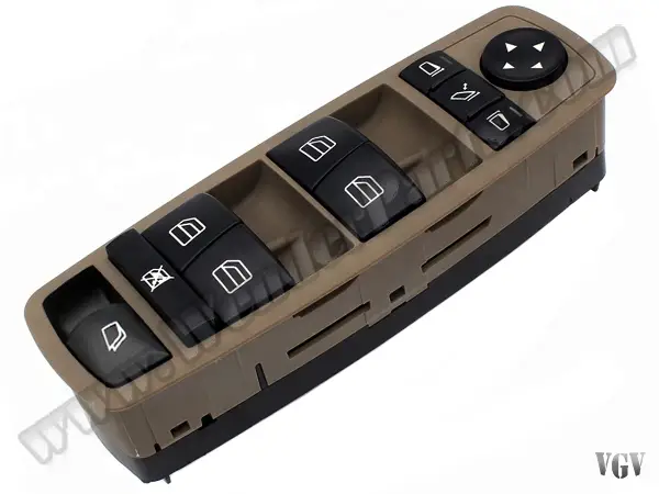 Mercedes GL Series X164 Glass Button Front Left Brown; Folding Mirror | WENDER MA2518300590BR