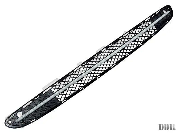 Mercedes C Serisi W203 2000-2007 Tampon Izgarası Ön Orta; Gri Çitalı, Açık | WENDER MN2038800905SL