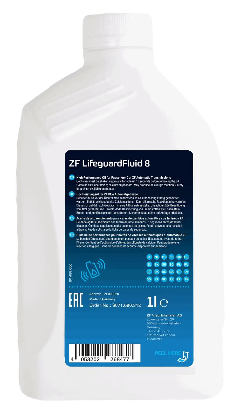 BMW 5 Serisi F10 8HP Şanzıman Lifeguard Fluid Şanzıman Yağı | ZF S671090312