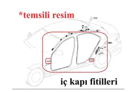 Mercedes E Serisi W211 Kapı Fitili Kadifeli