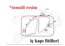 Mercedes C Serisi W204 Kapı Fitili Kadifeli