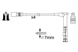 Mercedes W202 C M111 Buji Kablosu | BOSCH 0986356351