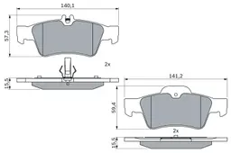 Mercedes W219 CLS 500 Fren Balatası Arka | BOSCH 0986424699