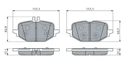 Mercedes W206 C 200d T-Modell Fren Balatası Arka | BOSCH 0986460163