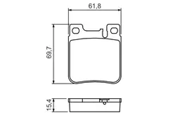 Mercedes W208 CLK 320 Fren Balatası Arka | BOSCH 0986460965