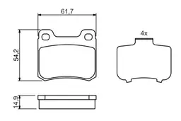 Mercedes W202 C Fren Balatası Arka | BOSCH 0986466871