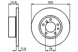BMW E34 518i Fren Diski Ön | BOSCH 0986478319