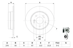 Mercedes W208 CLK 200 Fren Diski Arka | BOSCH 0986478325