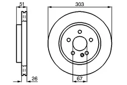 Mercedes W163 ML Fren Diski Ön | BOSCH 0986478468