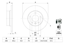 BMW E36 318is Fren Diski Arka | BOSCH 0986478561