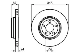 BMW E65 740d Fren Diski Arka | BOSCH 0986479005