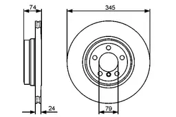 BMW E66 760Li Fren Diski Arka | BOSCH 0986479440