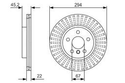 BMW F48 X1 sDrive 16 d Fren Diski Ön | BOSCH 0986479C91