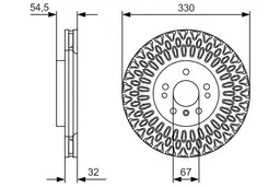 Mercedes W166 GLE 350d Fren Diski Ön | BOSCH 0986479D08