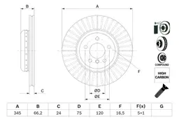 BMW F30 325d Fren Diski Arka | BOSCH 0986479E17