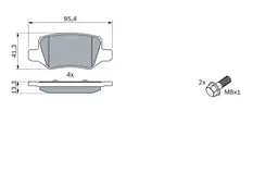 Mercedes W245 B 150 Fren Balatası Arka | BOSCH 0986494023