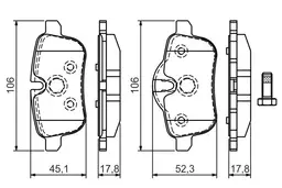 BMW E89 Z4 sDrive 18 i Fren Balatası Arka | BOSCH 0986494450