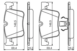 BMW F23 225d Fren Balatası Ön | BOSCH 0986494487