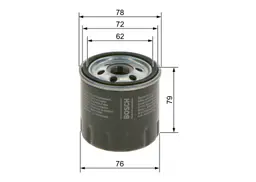 Mercedes W176 A OM607 Yağ Filtresi | BOSCH 09864B7043