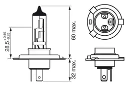Mercedes W638 Vito Serisi Kısa Huzmeli Far Ampulü | BOSCH 1987301136