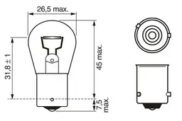 Mercedes W253 GLC Serisi Arka Sinyal Lambası Ampulü | BOSCH 1987302213