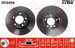 BMW 3 Serisi E90 316 d M47 Ön Fren Diski | TRW DF4459