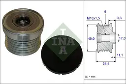 BMW 3 Serisi E90 318 i Alternatör Kasnağı | INA 535 0183 10_13