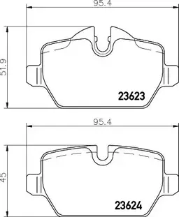 BMW 1 Serisi E81 Fren Balatası Arka | HELLA 8DB 355 011-271