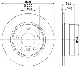 BMW 1 Serisi E81 Fren Diski Havasız Arka | HELLA 8DD 355 111-261
