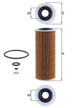 BMW 3 Serisi E90 M47 Yağ Filtresi | MAHLE OX 368D1