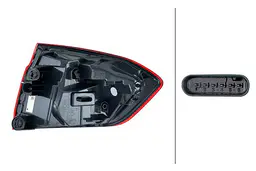 BMW 3 Serisi F30 Stop Lambası LED Sol | HELLA 2SD 012 147-311