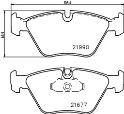 BMW 5 Serisi E39 Fren Balatası Ön | HELLA 8DB 355 010-711