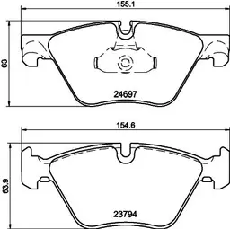 BMW 5 Serisi F10 Fren Balatası Arka | HELLA 8DB 355 014-351