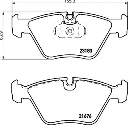 BMW X3 Serisi E83 Fren Balatası Arka | HELLA 8DB 355 009-001