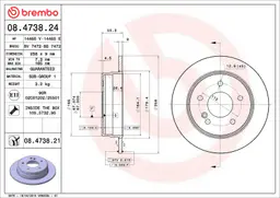 Mercedes C Serisi W202 C 180 Ön ve arka Fren Diski | BREMBO 08473821