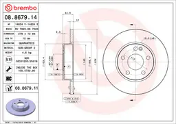 Mercedes A Serisi W169 A 150 Ön Fren Diski | BREMBO 08867914