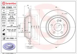 Mercedes Vito Serisi W447 170 CDI Arka Fren Diski | BREMBO 08C06511