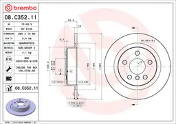 BMW 2 Serisi F45 Active Tourer 218 d Arka Fren Diski | BREMBO 08C35211