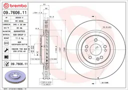 Mercedes ML Serisi W163 ML 320 Ön Fren Diski Havalandırmalı | BREMBO 09760611