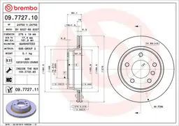 BMW 3 Serisi E46 318 td Arka Fren Diski Havalandırmalı | BREMBO 09772711