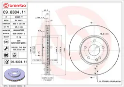 Mercedes CLK Serisi W209 CLK 320 Ön Fren Diski Havalandırmalı | BREMBO 09830411