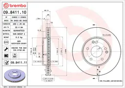 Mercedes C Serisi W202 C 200 T Kompressor Ön Fren Diski Havalandırmalı | BREMBO 09841110