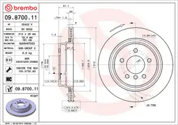 BMW 3 Serisi E36 M3 3.2 Sağ arka Fren Diski Havalandırmalı | BREMBO 09870011