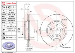 BMW 3 Serisi E46 325 xi Ön Fren Diski Havalandırmalı | BREMBO 09895211