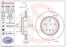 BMW 5 Serisi E60 525 i Arka Fren Diski Havalandırmalı | BREMBO 09942511