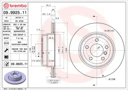 BMW X5 Serisi E70 3.0 d Arka Fren Diski Havalandırmalı | BREMBO 09992511