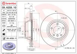 BMW 3 Serisi E90 330 xd Ön Fren Diski Havalandırmalı | BREMBO 09A25911