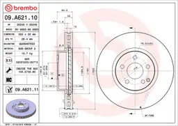 Mercedes C Serisi W204 C 320 CDI Ön Fren Diski Havalandırmalı | BREMBO 09A62111